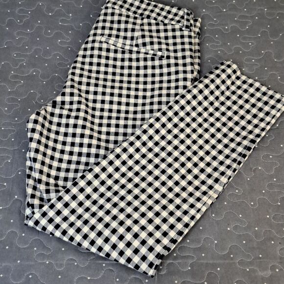 Old Navy high rise Pixie Blue and White cropped pants size 4 - Picture 1 of 6